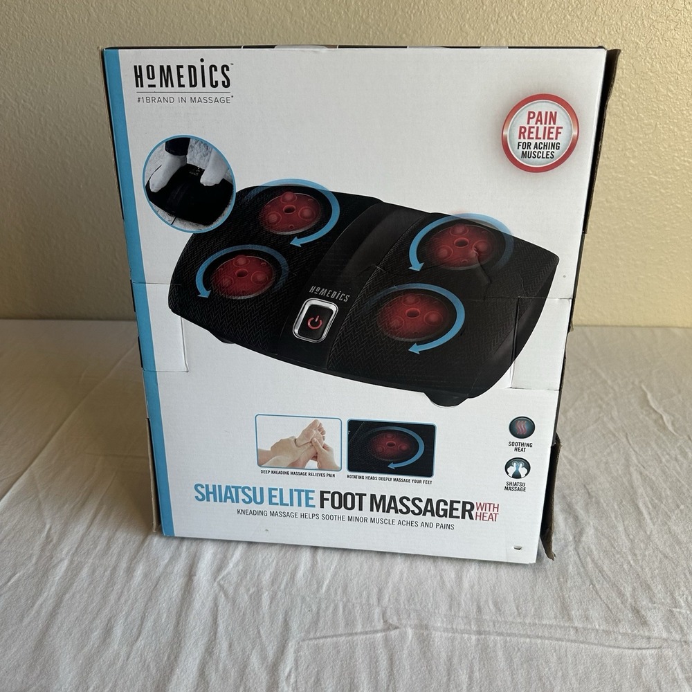 HoMedics Shiatsu Foot Massager with Heat Kneading‎ Massage FMS-255HJ Works EUC - Picture 5 of 12